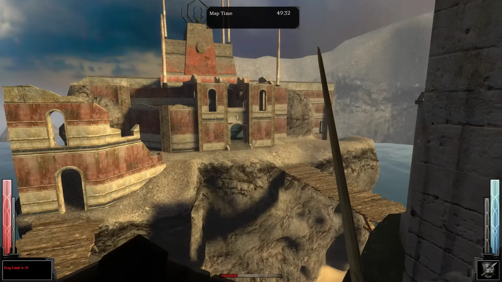 Overlooking a temple in the sunset