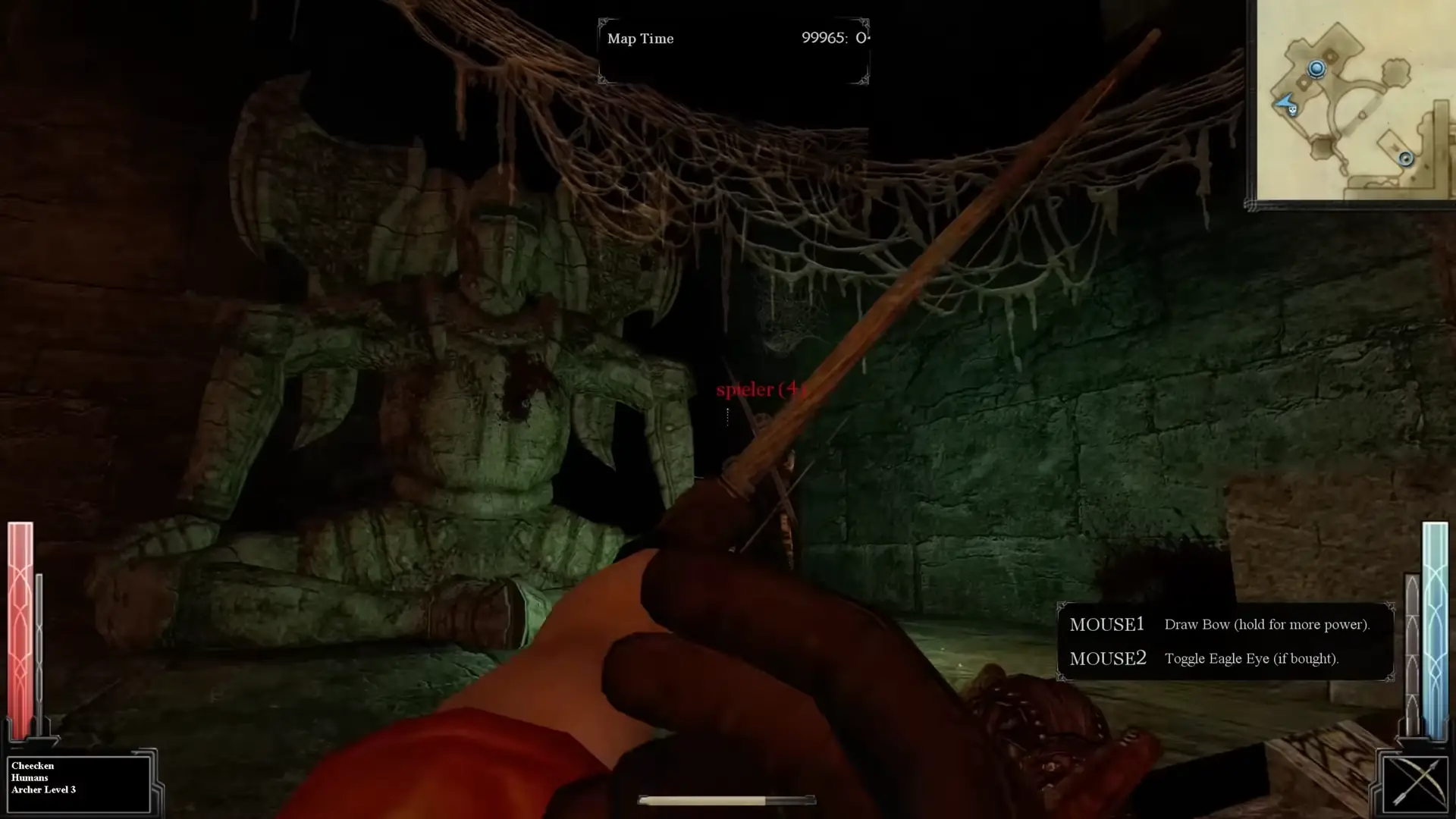 an intense duel of archers