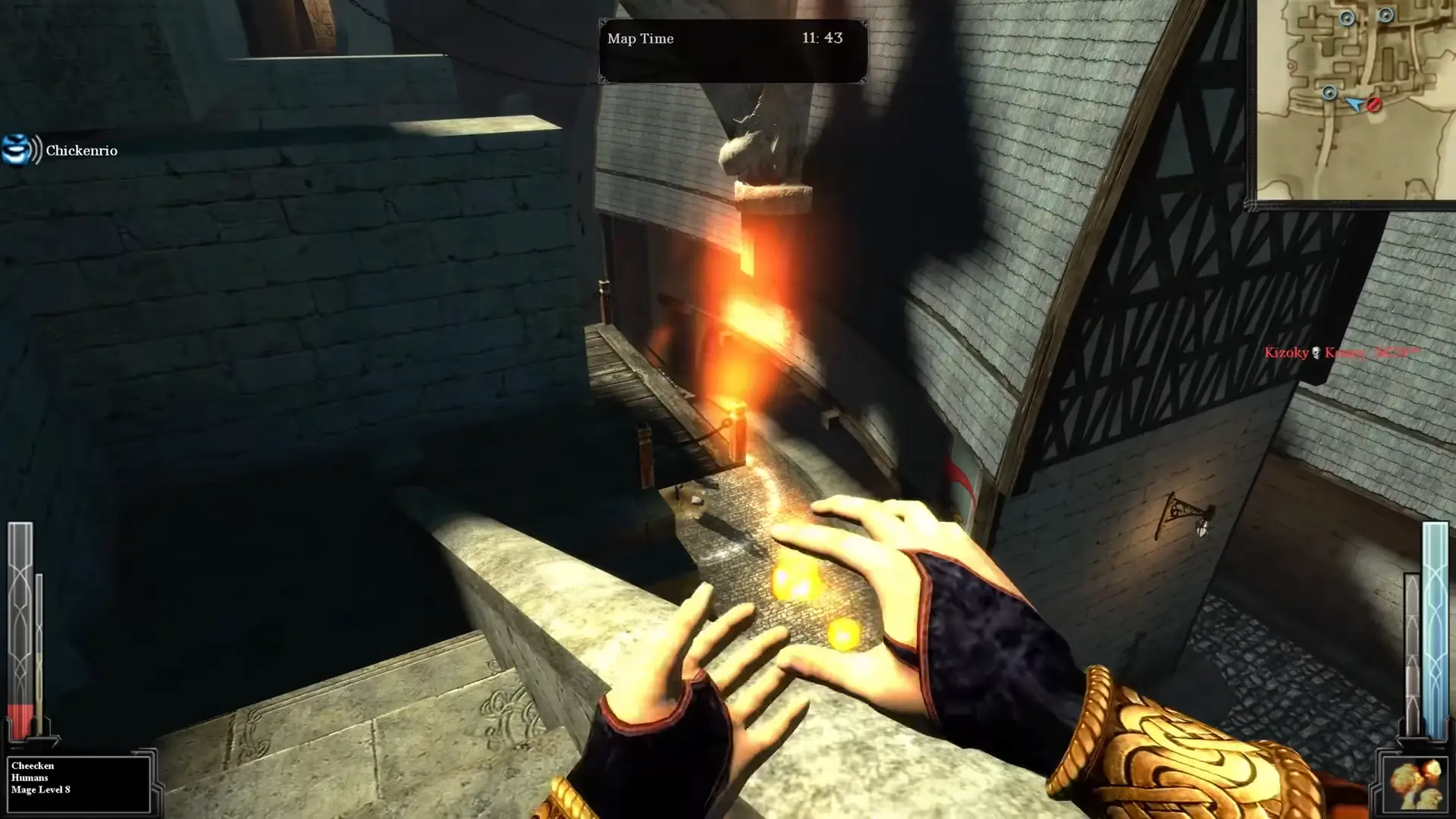 a fire mage is preparing a spell