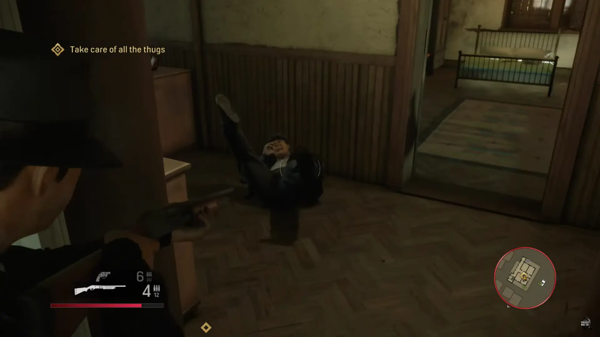 Shooting a goon in Mafia Definitive Edition