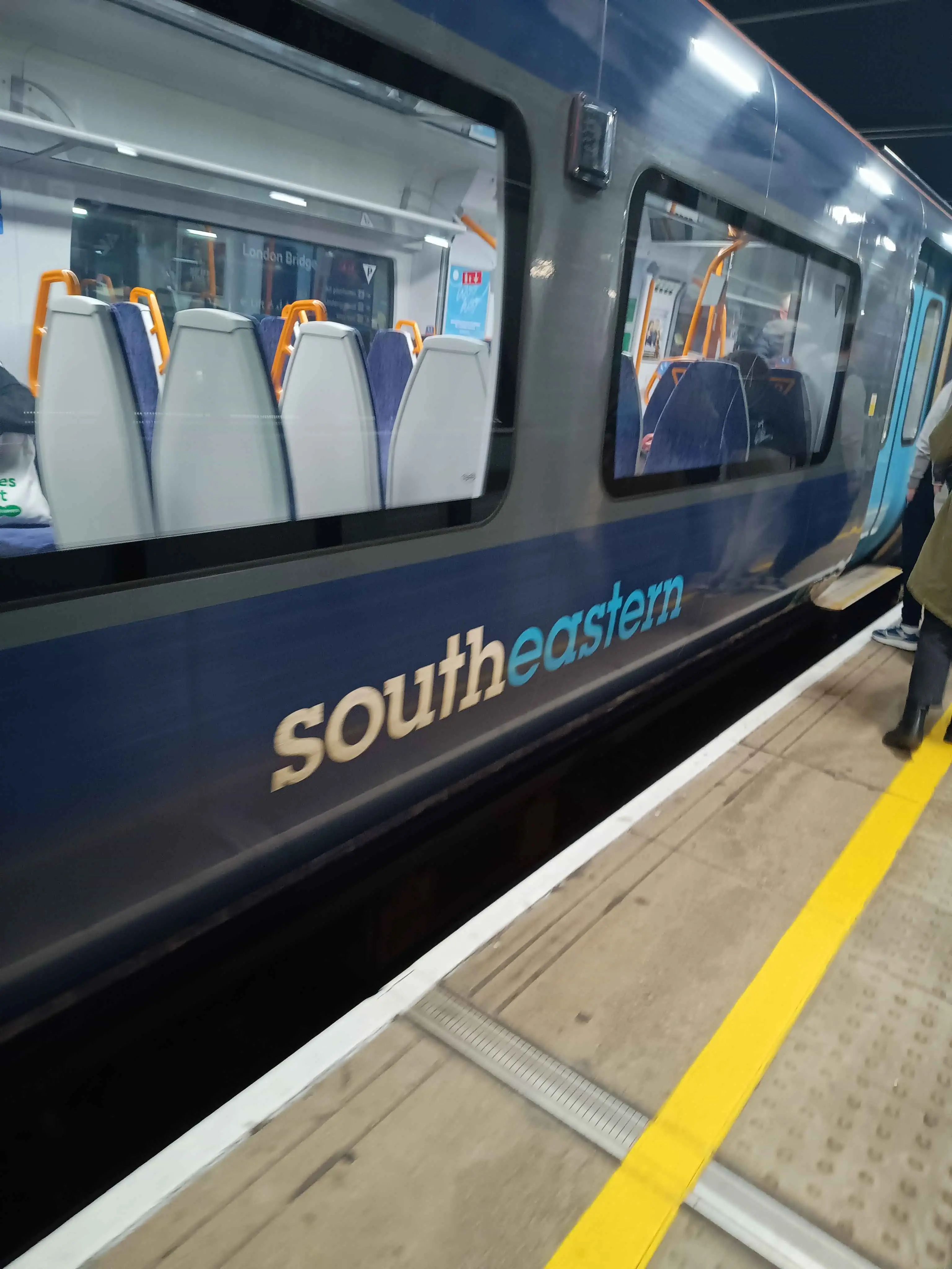 The side of the southeastern train.