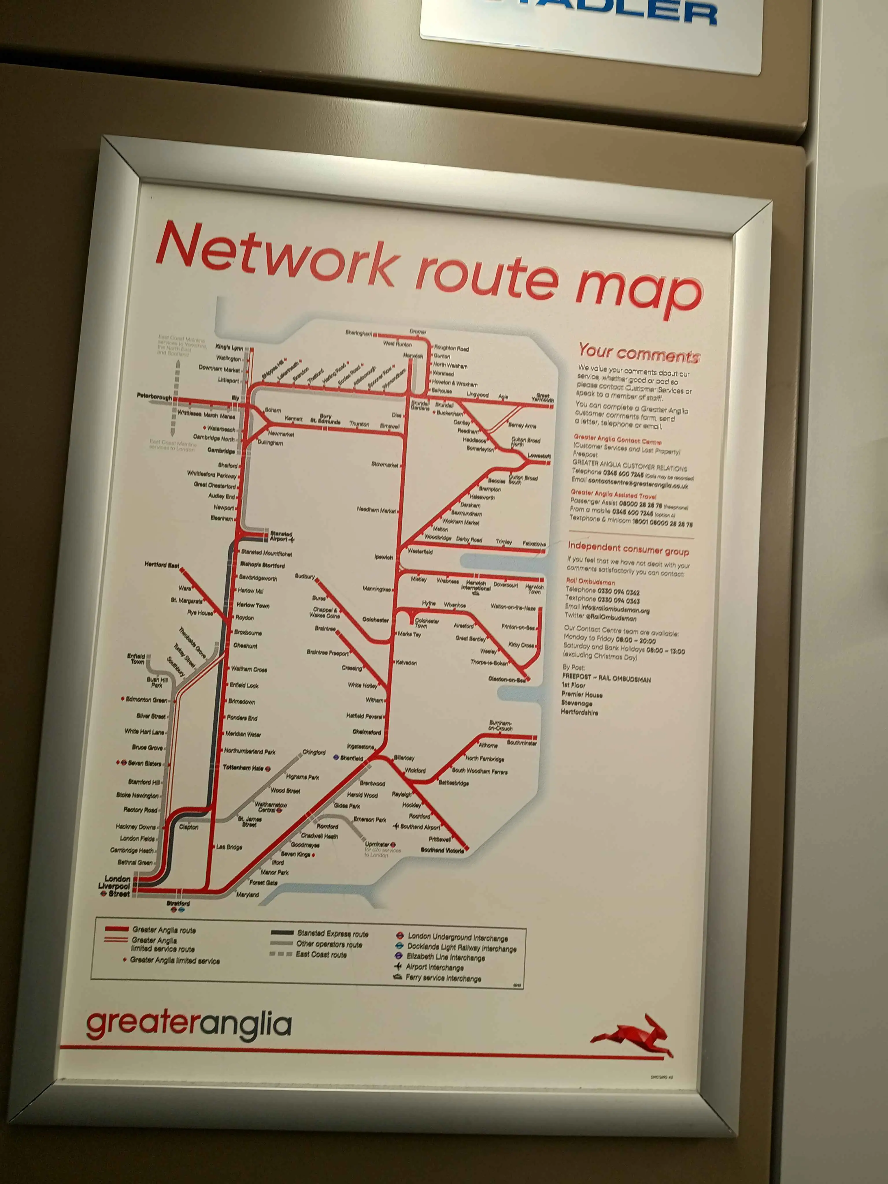 Greater Anglia informational posters on Contactless and Oyster Card use.