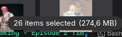 Filesize of PNG files 274,6MB