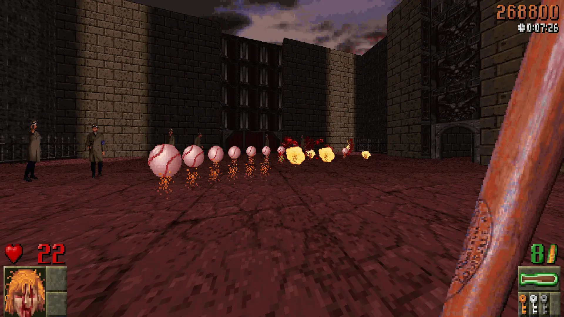 Rise of the Triad, flinging baseballs.