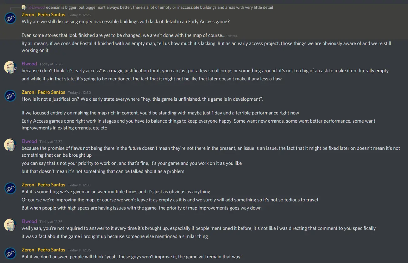 interactions with people on Discord