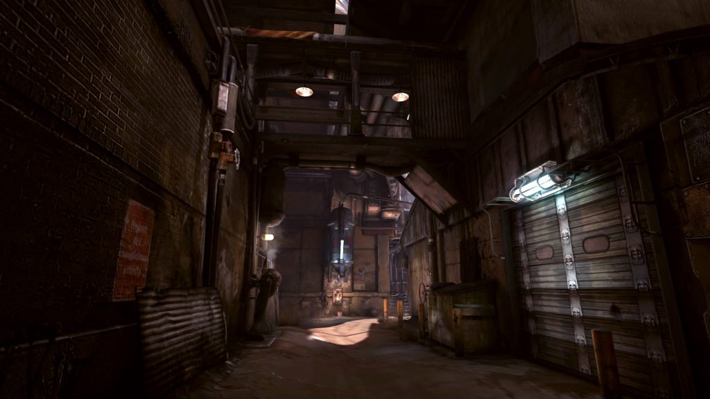 Yet another alleyway showcasing great texturing and lighting skills.