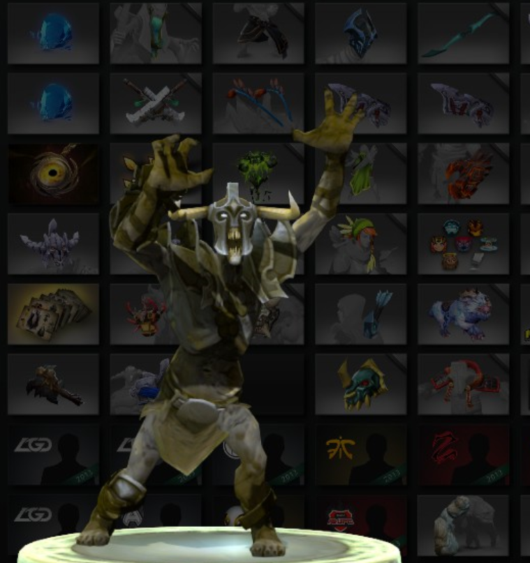 An image of an item showcase in the Dota 2 inventory