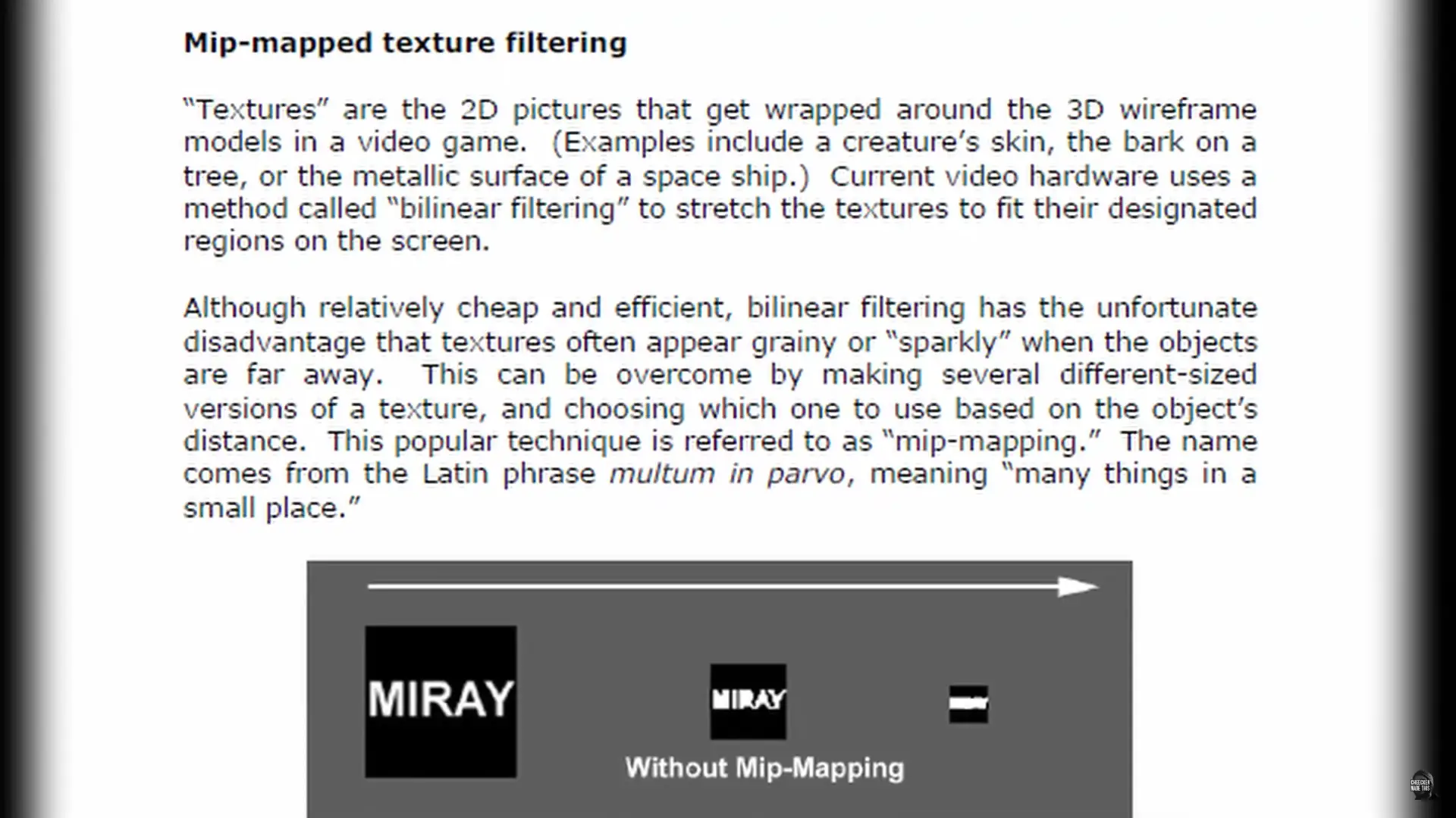 explaining Mip Mapping