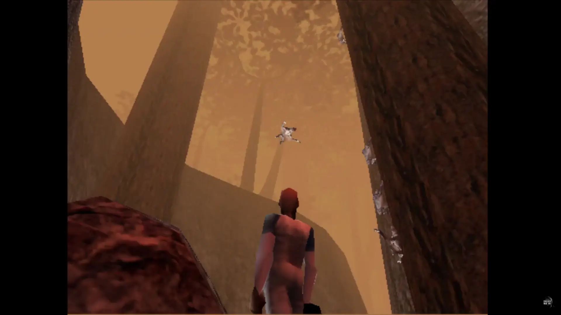 weird alien creatures named Treesloths are gliding from tree to tree